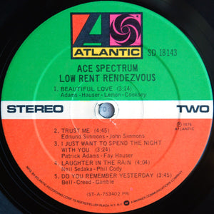 Ace Spectrum : Low Rent Rendezvous (LP, Album, Pre)