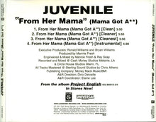 Load image into Gallery viewer, Juvenile (2) : From Her Mama (Mama Got A**) (CD, Single, Promo)