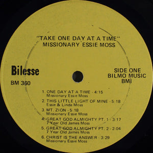 Missionary Essie Moss* : Take One Day At A Time (LP, Album, Yel)