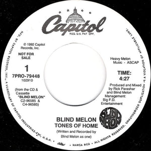 Blind Melon : Tones Of Home (7", Promo)