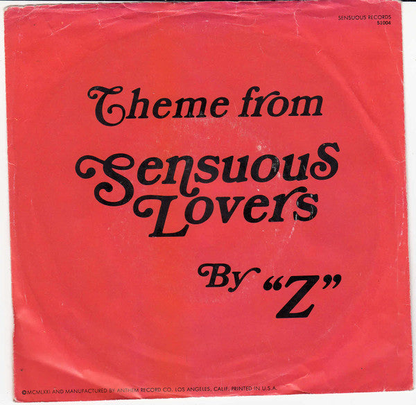 Z (5) : Theme From Sensuous Lovers  (7
