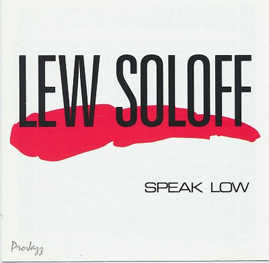 Lew Soloff : Speak Low (CD, Album)