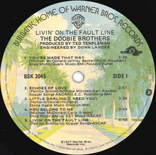Load image into Gallery viewer, The Doobie Brothers : Livin' On The Fault Line (LP, Album, Win)