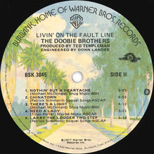 Load image into Gallery viewer, The Doobie Brothers : Livin' On The Fault Line (LP, Album, Win)