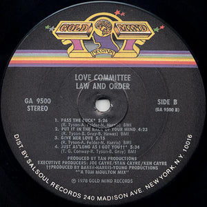 Love Committee : Law And Order (LP, Album)