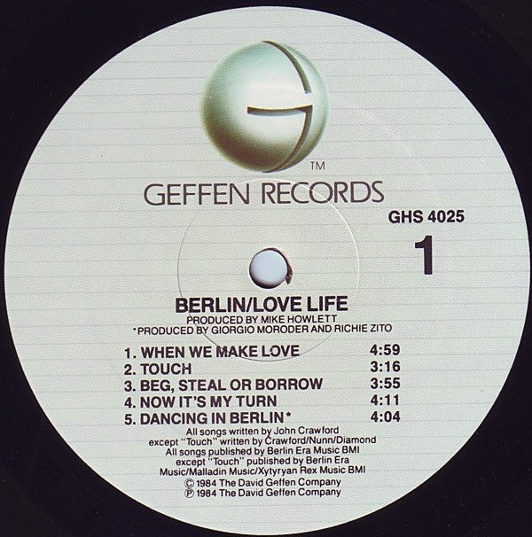 Berlin - Love Life (LP, Album, All) (NM or M-)