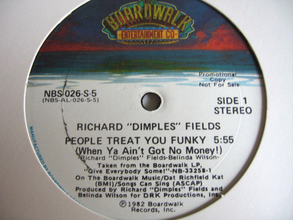 Richard 'Dimples' Fields : People Treat You Funky (When Ya Ain't Got No Money!) (12