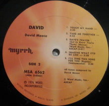Load image into Gallery viewer, David Meece : David (LP, Album)