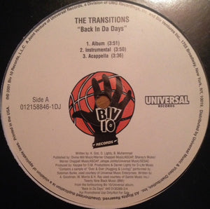 The Transitions : Back In Da Days & 5th Of Gin (12", Maxi, Promo)