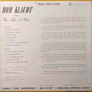 The Klaudt Indian Family : Mom Klaudt Sings Peace Like A River (LP, Album)