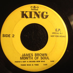 James Brown : Month Of Soul (7", EP, Promo)