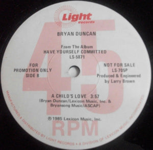 Bryan Duncan : Have Yourself Comitted (12", Promo)