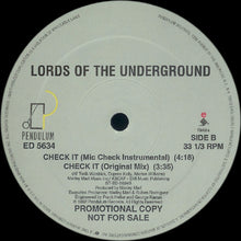 Load image into Gallery viewer, Lords Of The Underground : Check It (12&quot;, Promo)