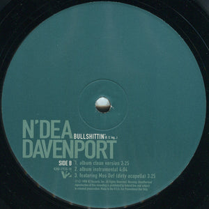 N'Dea Davenport : Bullshittin' (B. S.'ing...) (12", Single, Promo)