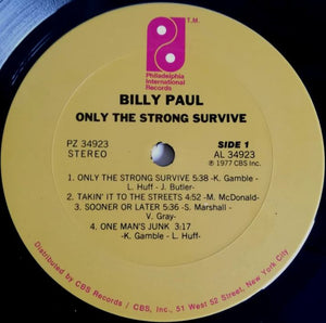 Billy Paul : Only The Strong Survive (LP, Album, Pit)