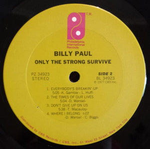 Billy Paul : Only The Strong Survive (LP, Album, Pit)