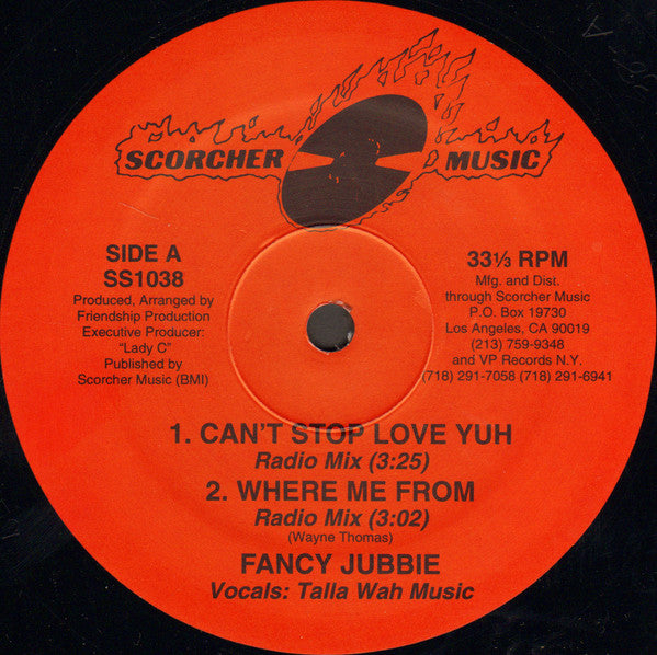 Fancy Jubbie : Can't Stop Love Yuh / Where Me From (12