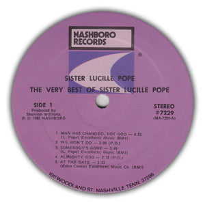 Sister Lucille Pope : The Very Best Of Sister Lucille Pope (LP, Comp)