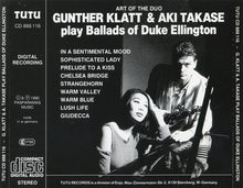 Load image into Gallery viewer, Gunther Klatt* &amp; Aki Takase : Gunther Klatt &amp; Aki Takase Play Ballads Of Duke Ellington (CD, Album)