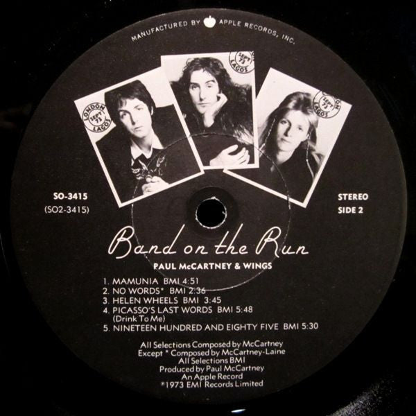 Paul McCartney And Wings – Band On The Run (1973, Vinyl) - Discogs