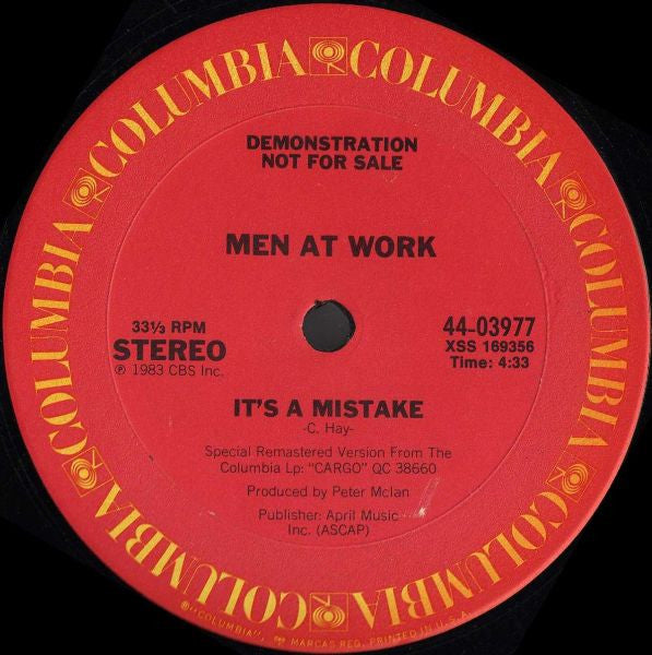 Men At Work : It's A Mistake (12