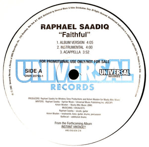 Raphael Saadiq : Faithful / Still Ray (12", Promo)