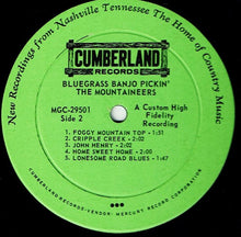 Load image into Gallery viewer, The Mountaineers (8) : Bluegrass Banjo Pickin&#39; (LP, Album, Mono)