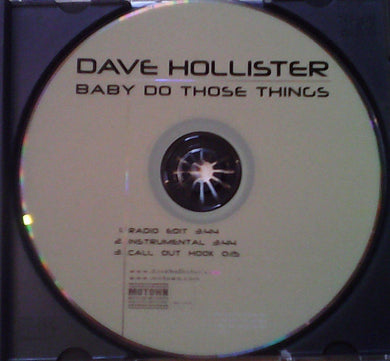 Dave Hollister : Baby Do Those Things (CD, Single, Promo)