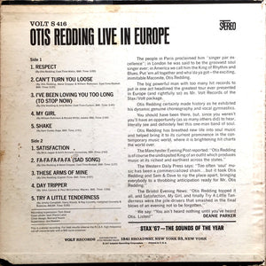 Otis Redding : Otis Redding Live In Europe (LP, Album)