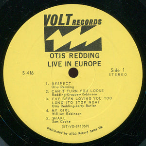 Otis Redding : Otis Redding Live In Europe (LP, Album)