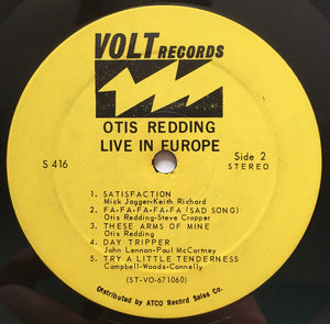 Otis Redding : Otis Redding Live In Europe (LP, Album)