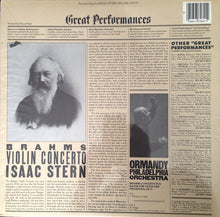 Load image into Gallery viewer, Brahms* - Isaac Stern, Ormandy*, Philadelphia Orchestra* : Violin Concerto (LP, RE, RM)