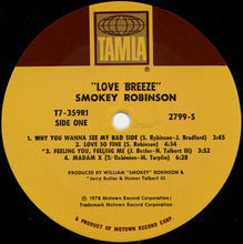 Load image into Gallery viewer, Smokey Robinson : Love Breeze (LP, Album)