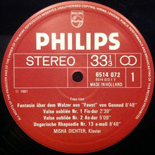 Load image into Gallery viewer, Misha Dichter : Liszt Hungarian Rhapsodies 6 &amp; 13 Valses Oubliees 1 &amp;2 Faust Fantaisie (LP)