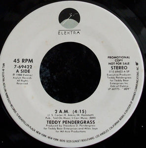 Teddy Pendergrass : 2 A.M. (7", Promo)