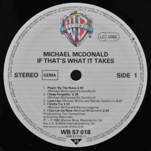 Michael McDonald : If That's What It Takes (LP, Album)