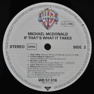 Michael McDonald : If That's What It Takes (LP, Album)