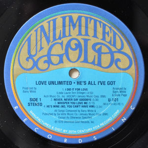 Love Unlimited : He's All I've Got (LP, Album, Ter)