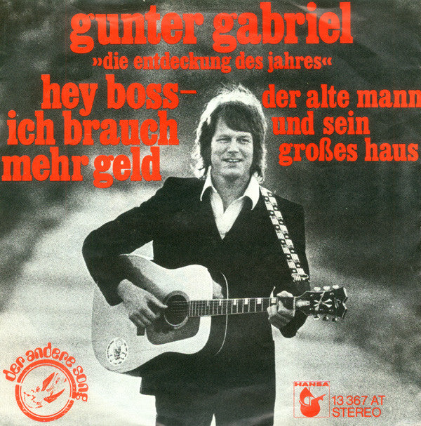 Minearbejder Bi Udsøgt Buy Gunter Gabriel : Hey Boss - Ich Brauch Mehr Geld (7", Single) Online  for a great price – Media Mania of Stockbridge