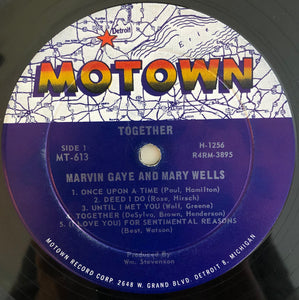 Marvin Gaye And Mary Wells : Together  (LP, Album, Mono)