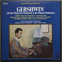 Load image into Gallery viewer, George Gershwin, Saint Louis Symphony Orchestra, Leonard Slatkin, Jeffrey Siegel : All The Works For Orchestra &amp; For Piano &amp; Orchestra (3xLP, Quad + Box, Album, Quad)