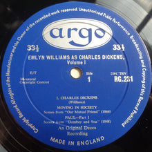 Load image into Gallery viewer, Emlyn Williams : Emlyn Williams As Charles Dickens, Volume 1 (LP, Mono)