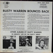 Load image into Gallery viewer, Rusty Warren : Rusty Warren Bounces Back (LP)