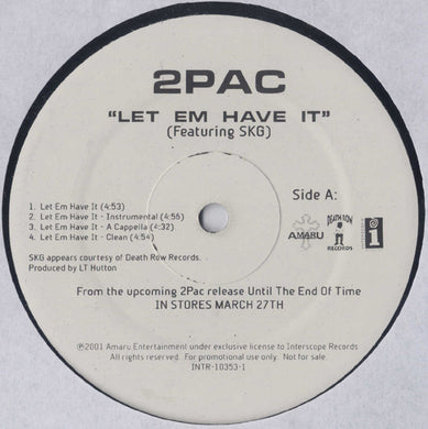 2Pac : Let 'Em Have It / Thug N U Thug N Me (Remix) (12