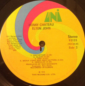 Elton John : Honky Château (LP, Album, Env)