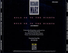 Load image into Gallery viewer, Richard Marx : Hold On To The Nights (CD, Single, Promo)