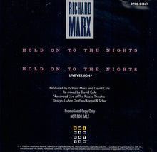 Load image into Gallery viewer, Richard Marx : Hold On To The Nights (CD, Single, Promo)