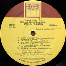 Load image into Gallery viewer, Smokey Robinson : Blame It On Love &amp; All The Great Hits (LP, Comp)