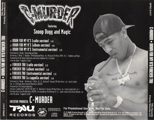 C-Murder : Down For My N's (CD, Single, Promo)