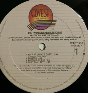 The Winans : Decisions (LP, Album, Club)